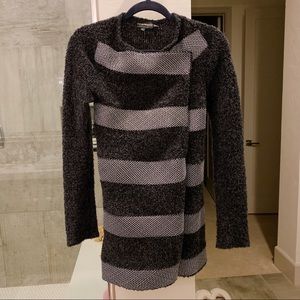 Emporio Armani Black and Gray Striped Jacket